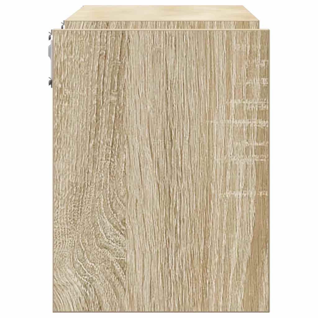 Wandregale 2 Stk. Sonoma-Eiche 100x15x20 cm Holzwerkstoff