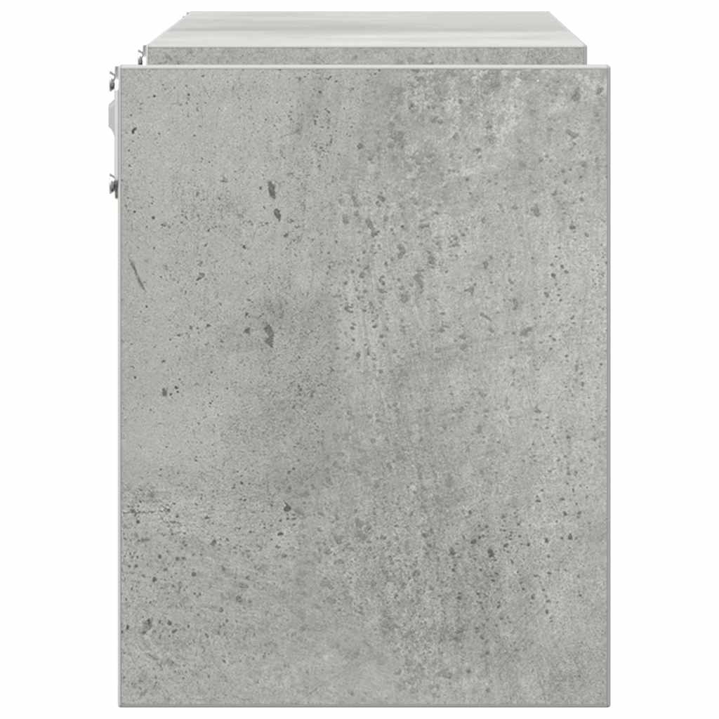 Wandregale 2 Stk. Betongrau 100x15x20 cm Holzwerkstoff