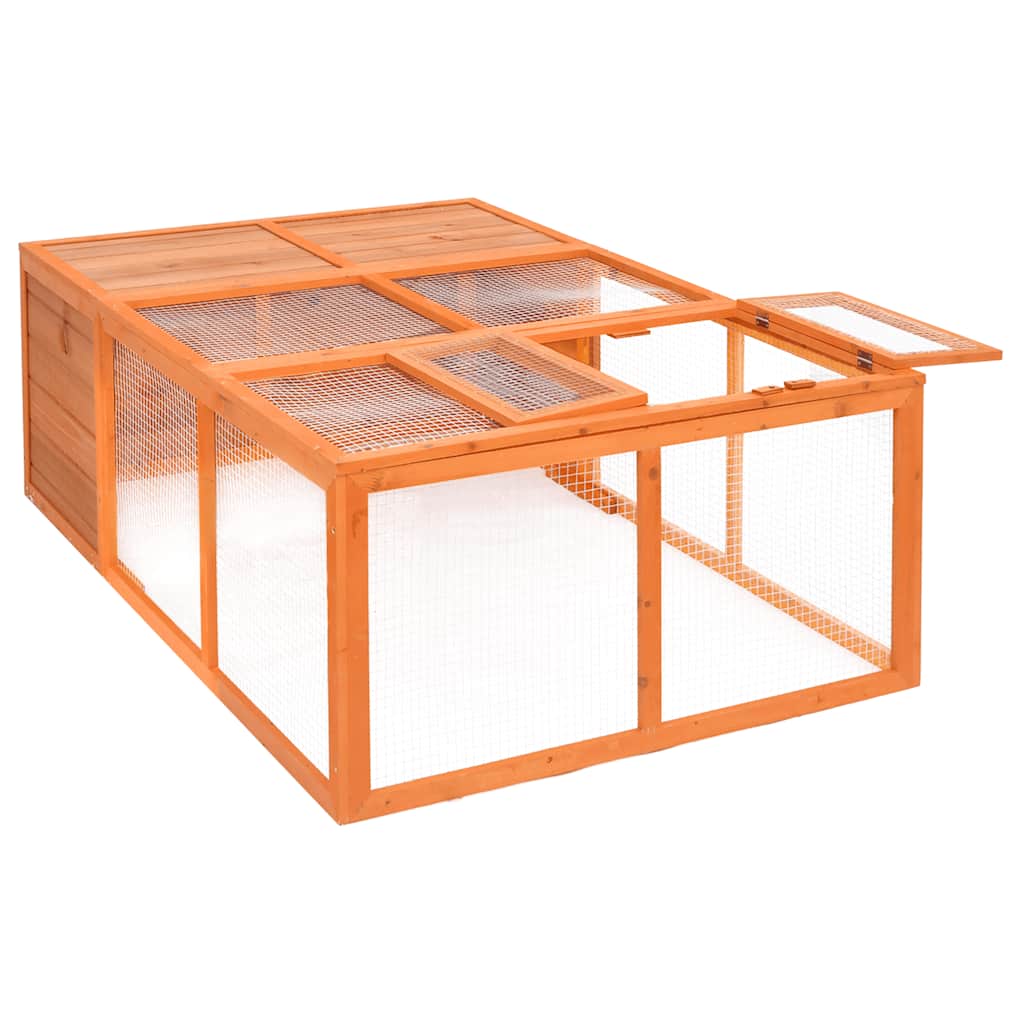 Garten-Tierkäfig 150x100x50 cm Massivholz Tanne