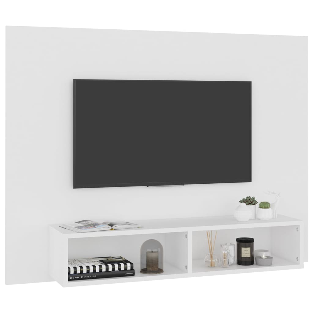 TV-Wandschrank Weiß 120x23,5x90 cm Holzwerkstoff