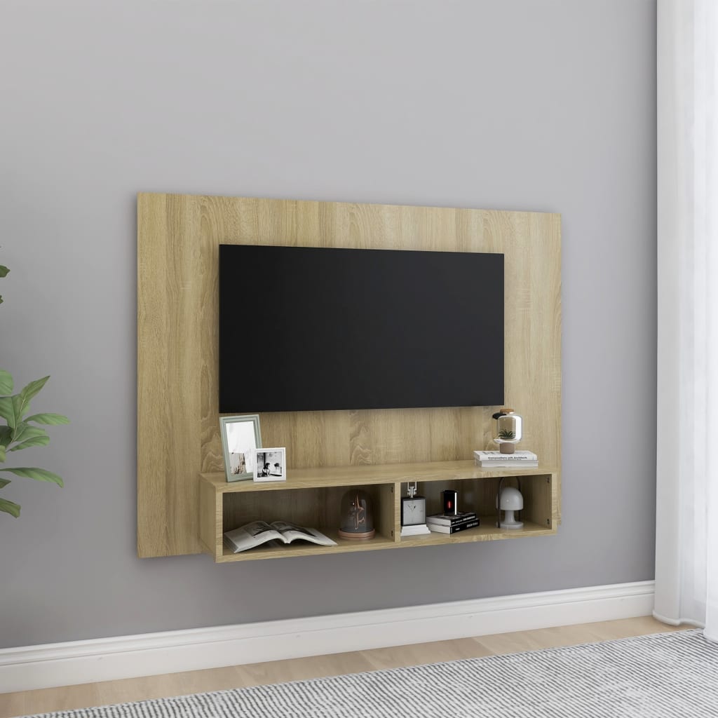 TV-Wandschrank Sonoma-Eiche 120x23,5x90 cm Holzwerkstoff