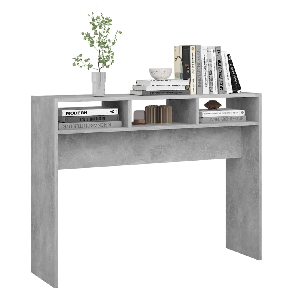 Konsolentisch Betongrau 105x30x80 cm Holzwerkstoff