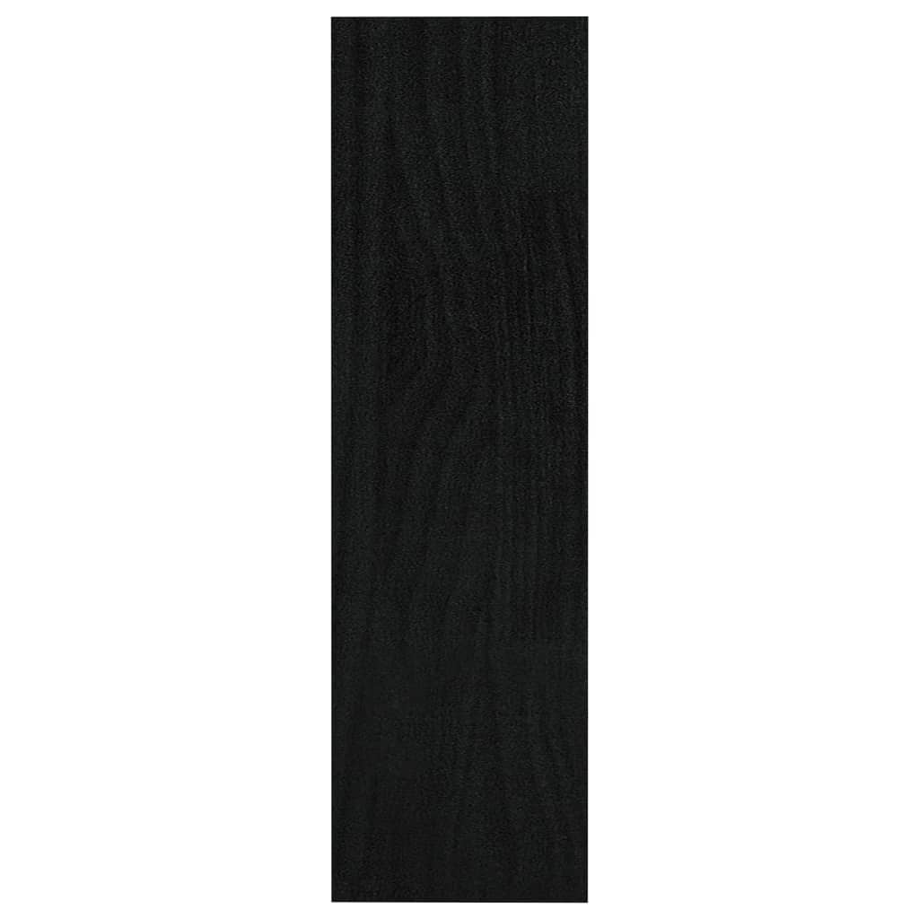 Bücherregal/Raumteiler Schwarz 100x30x103 cm Kiefer Massivholz