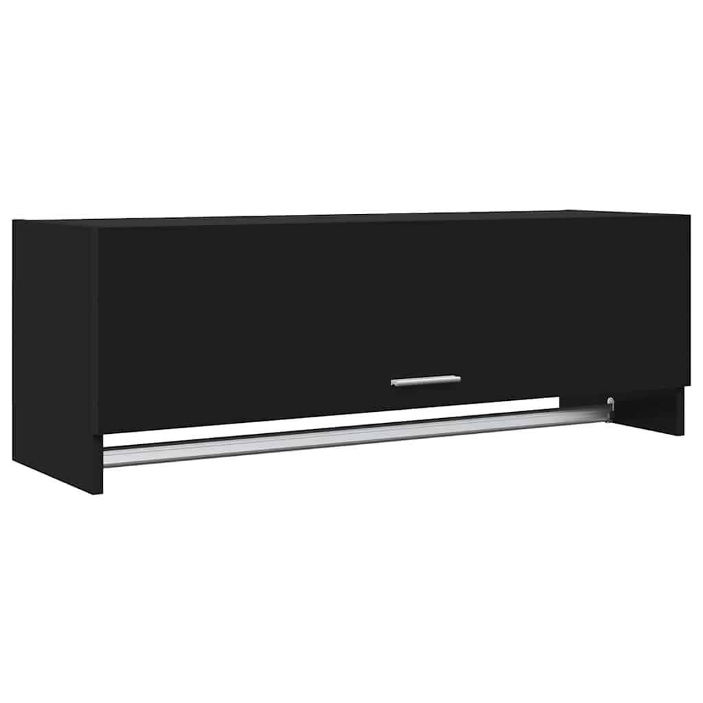 Kleiderschrank Schwarz 100x32,5x35 cm Holzwerkstoff