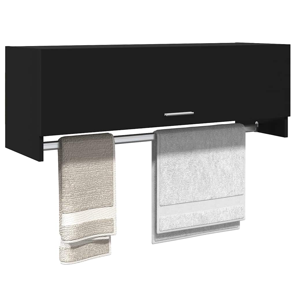 Kleiderschrank Schwarz 100x32,5x35 cm Holzwerkstoff