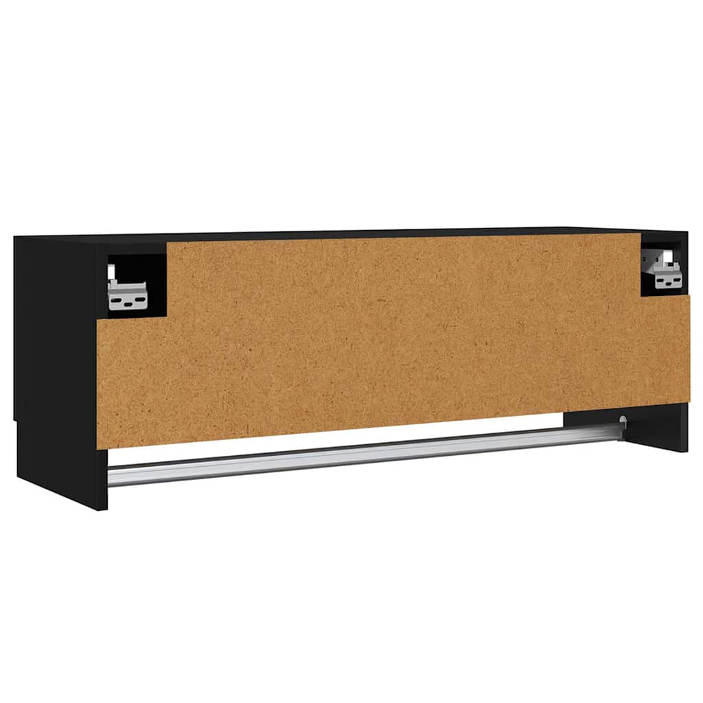 Kleiderschrank Schwarz 100x32,5x35 cm Holzwerkstoff