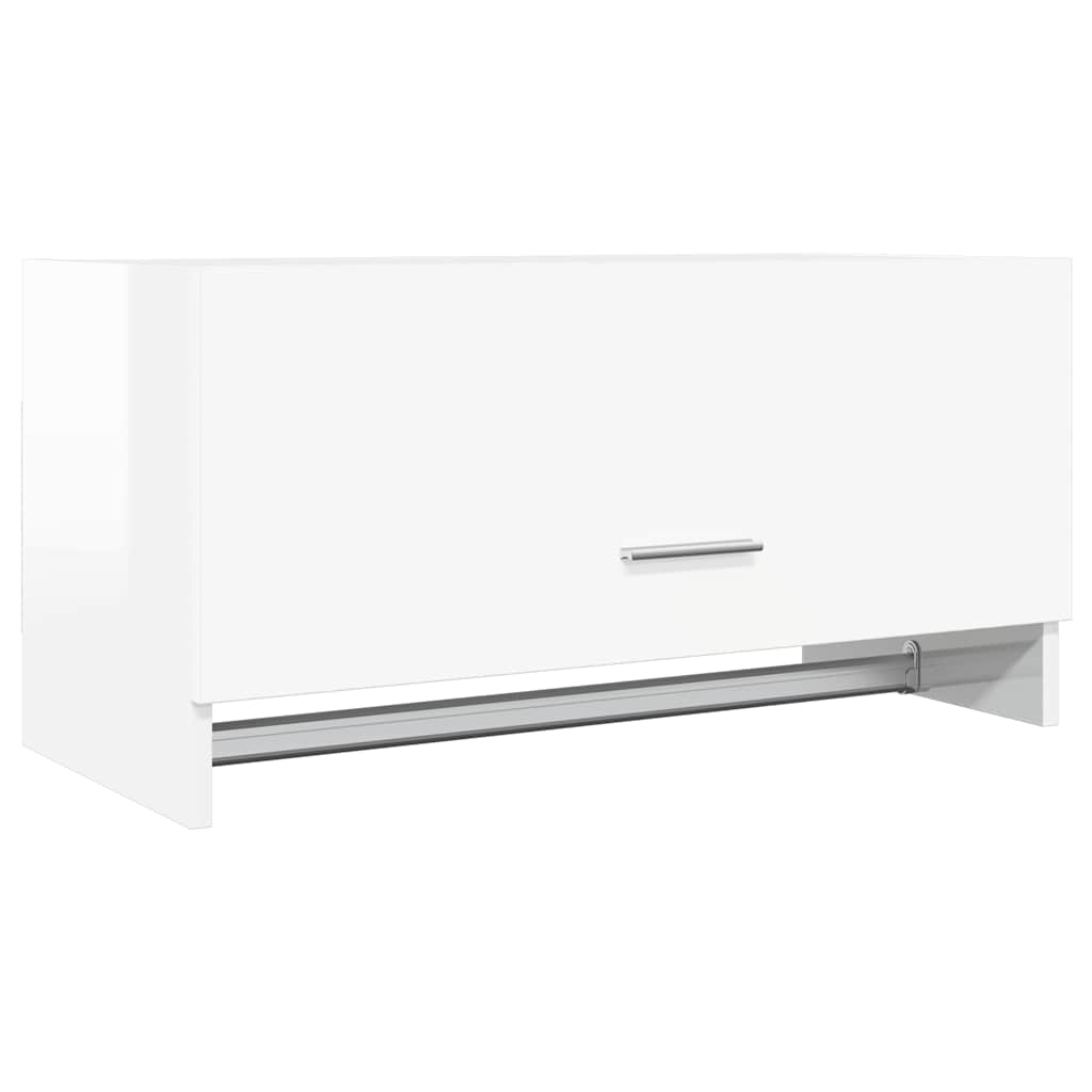 Kleiderschrank Hochglanz-Weiß 70x32,5x35 cm Holzwerkstoff