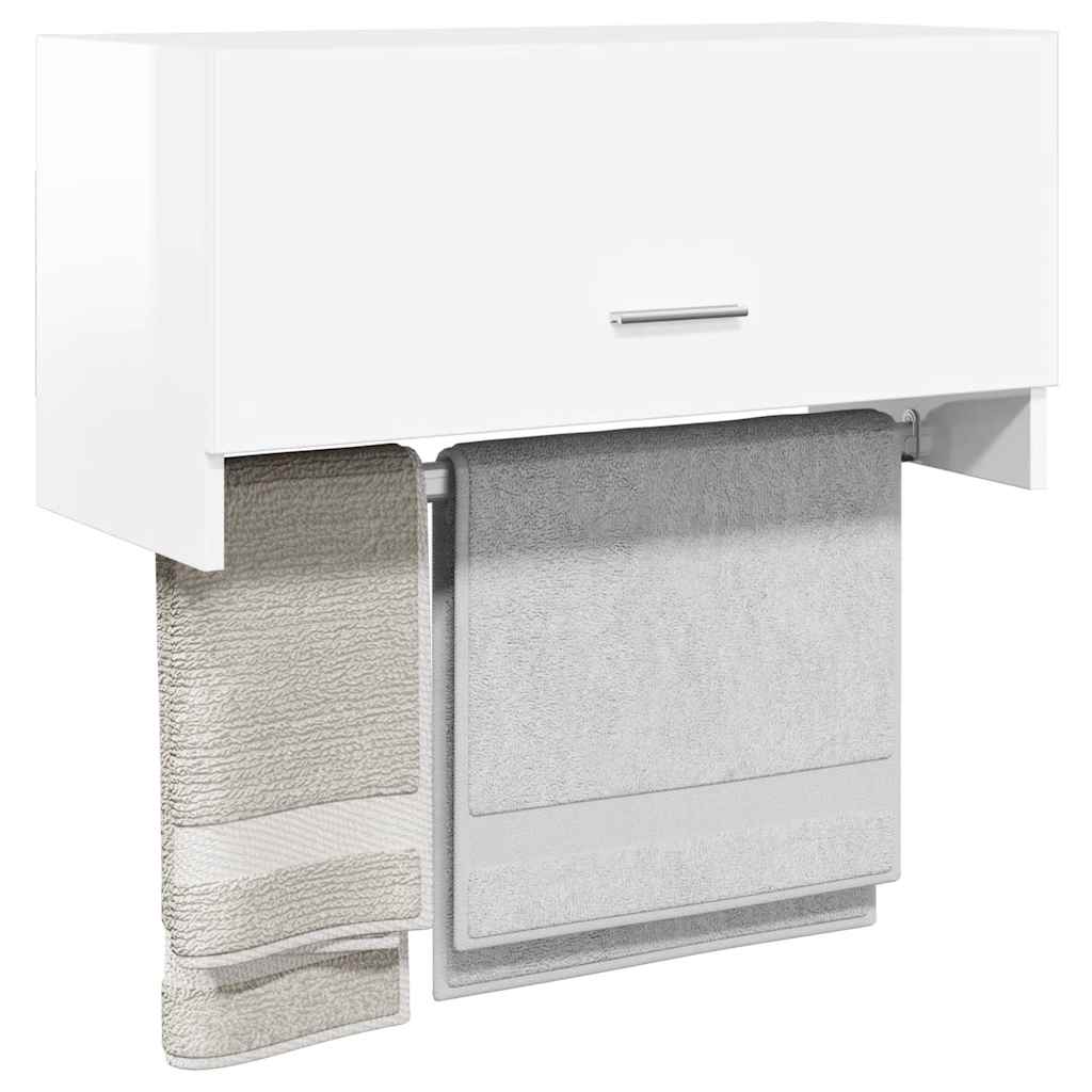 Kleiderschrank Hochglanz-Weiß 70x32,5x35 cm Holzwerkstoff