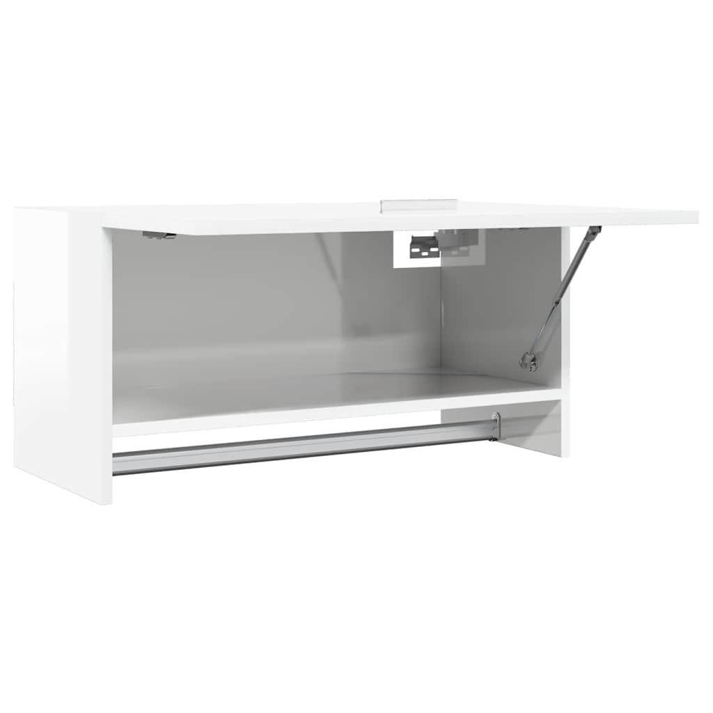 Kleiderschrank Hochglanz-Weiß 70x32,5x35 cm Holzwerkstoff