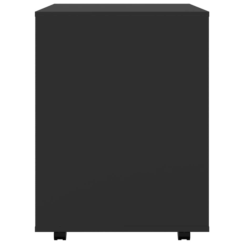 Rollschrank Schwarz 60x53x72 cm Holzwerkstoff