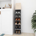 Schuhschrank Betongrau 27,5x27x102 cm Holzwerkstoff