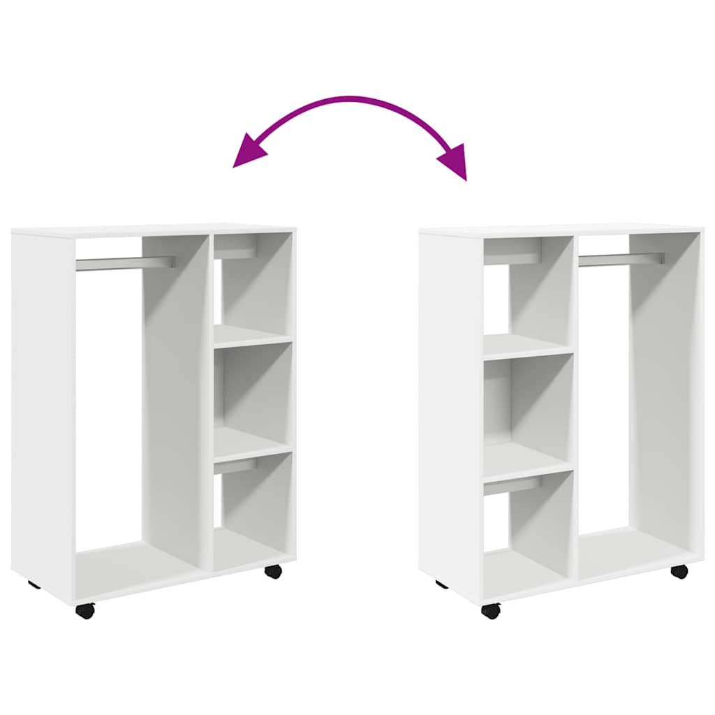 Kleiderschrank Weiß 80x40x110 cm Holzwerkstoff