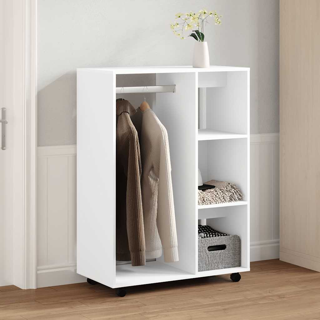 Kleiderschrank Weiß 80x40x110 cm Holzwerkstoff