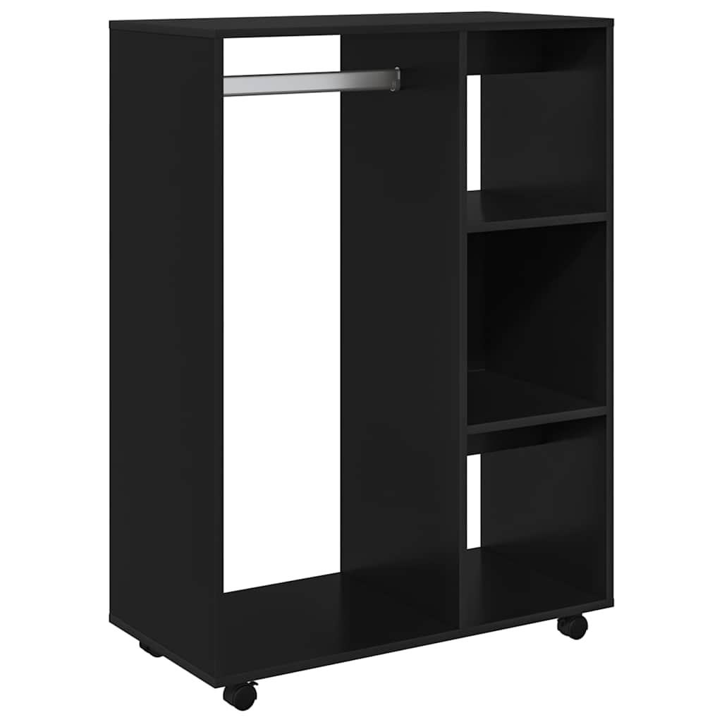 Kleiderschrank Schwarz 80x40x110 cm Holzwerkstoff