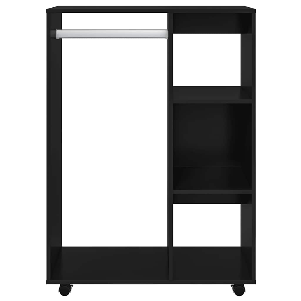 Kleiderschrank Schwarz 80x40x110 cm Holzwerkstoff