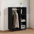 Kleiderschrank Schwarz 80x40x110 cm Holzwerkstoff