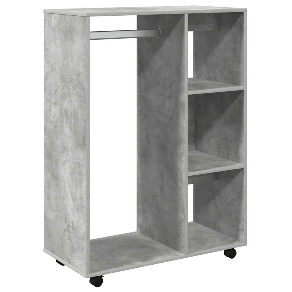 Kleiderschrank Betongrau 80x40x110 cm Holzwerkstoff