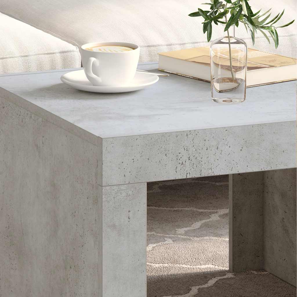 Couchtisch Betongrau 50x50x35 cm Holzwerkstoff