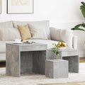 Satztische 3-tlg. Betongrau Holzwerkstoff