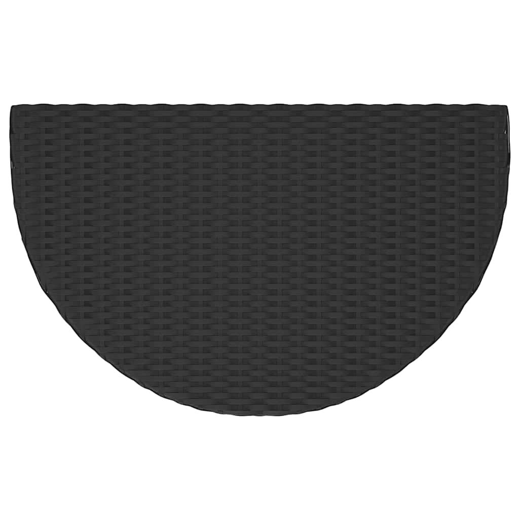 Gartentisch Schwarz 80x50x75 cm Poly Rattan