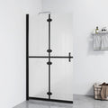 Faltbare begehbare Duschwand ESG-Glas mattiert 100x190 cm