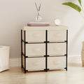 Lagerschrank mit 6 Schubladen 55×29×55 cm Creme Stahl
