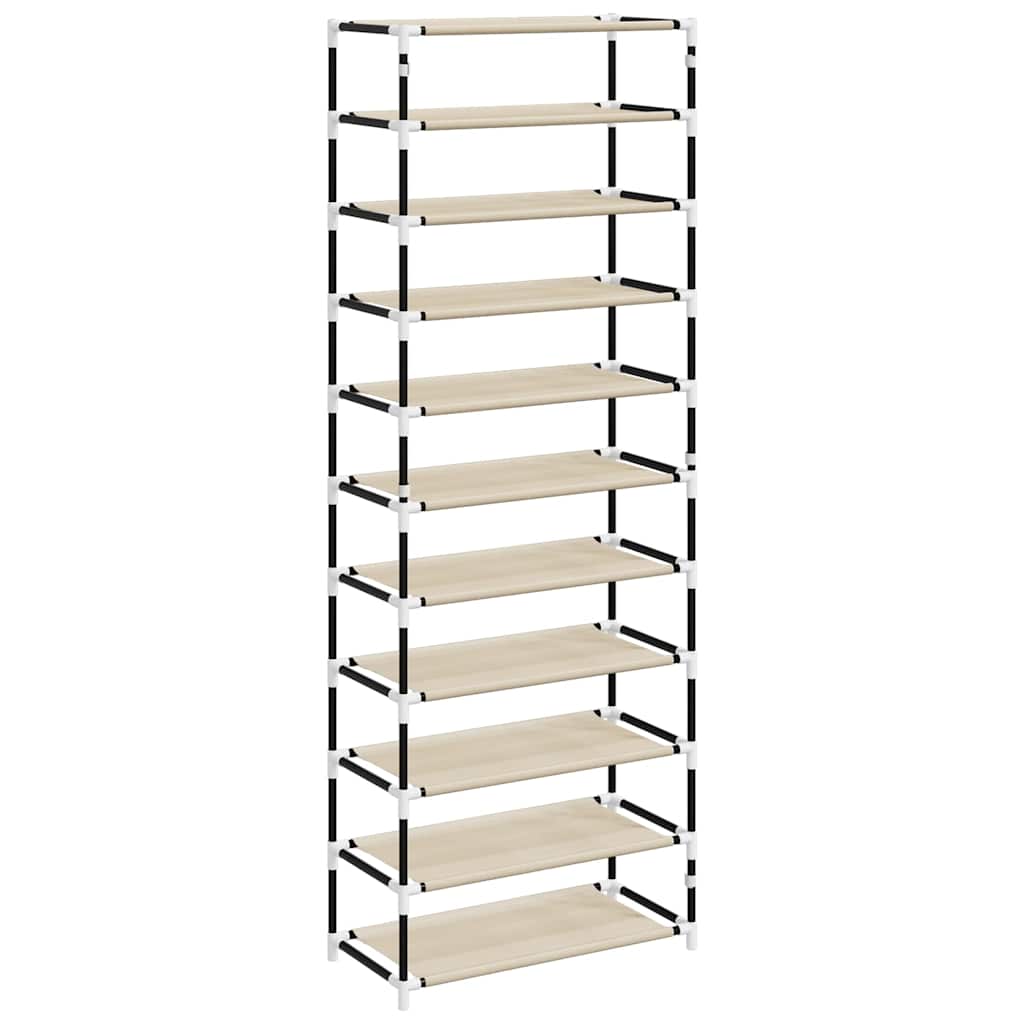 Schuhschrank Creme 60x30x166 cm Stoff