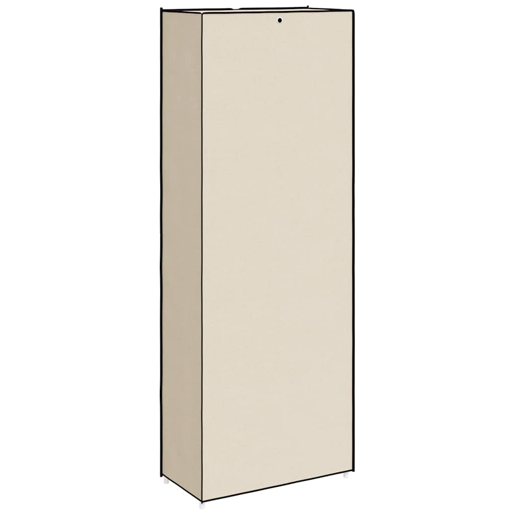 Schuhschrank Creme 60x30x166 cm Stoff