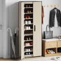 Schuhschrank Creme 60x30x166 cm Stoff