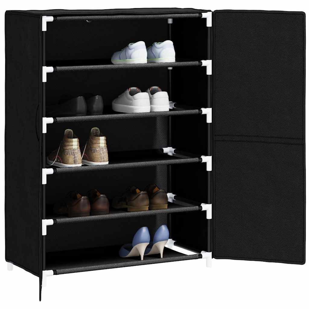 Schuhschrank Schwarz 60x28x90 cm Stoff