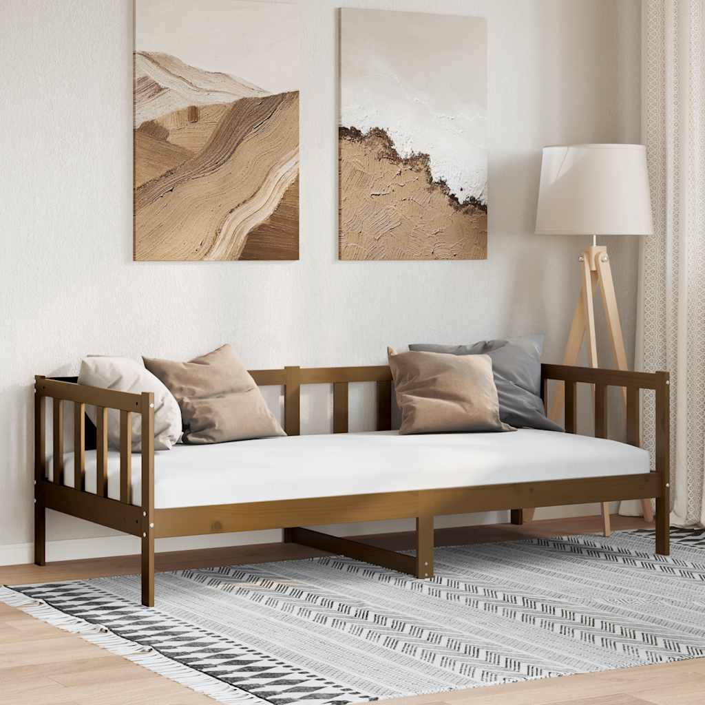 Tagesbett Honigbraun Massivholz Kiefer 90x200 cm