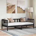 Tagesbett Schwarz Massivholz Kiefer 90x200 cm