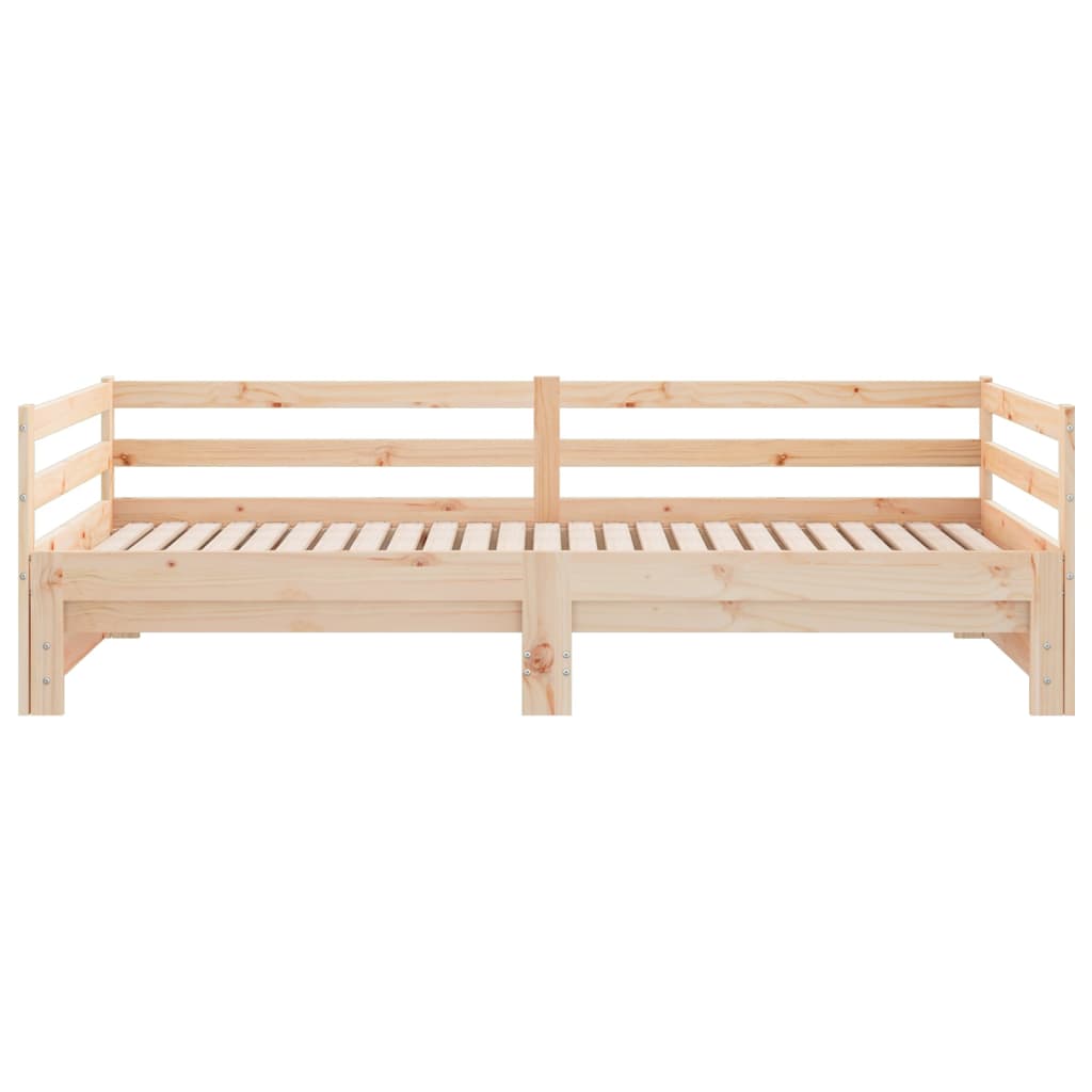 Tagesbett Ausziehbar Massivholz Kiefer 2x(90x200) cm