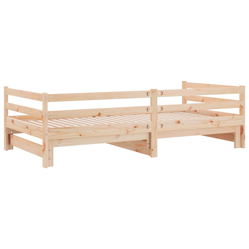 Tagesbett Ausziehbar Massivholz Kiefer 2x(90x200) cm