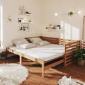Tagesbett Ausziehbar Honigbraun Massivholz Kiefer 2x(90x200) cm