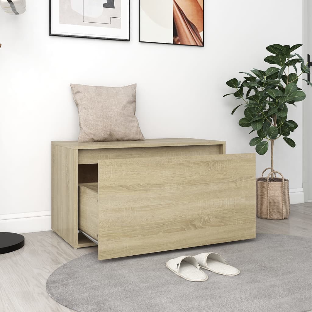 Flurbank 80x40x45 cm Sonoma-Eiche Holzwerkstoff