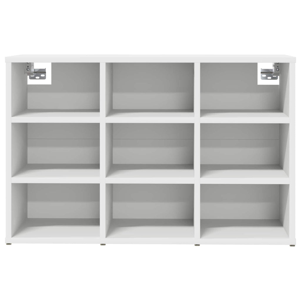 Schuhschrank mit Regal Weiß 77,5 x 30 x 51 cm Holzwerkstoff