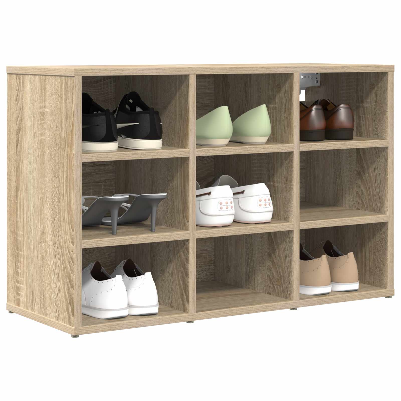 Schuhschrank Sonoma-Eiche 77,5 x 30 x 51 cm Holzwerkstoff