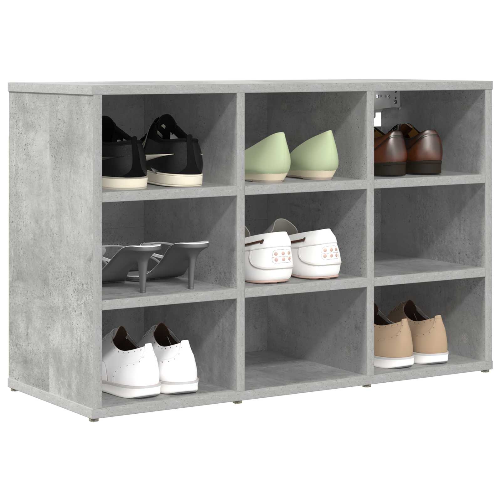 Schuhschrank Betongrau 77,5 x 30 x 51 cm Holzwerkstoff