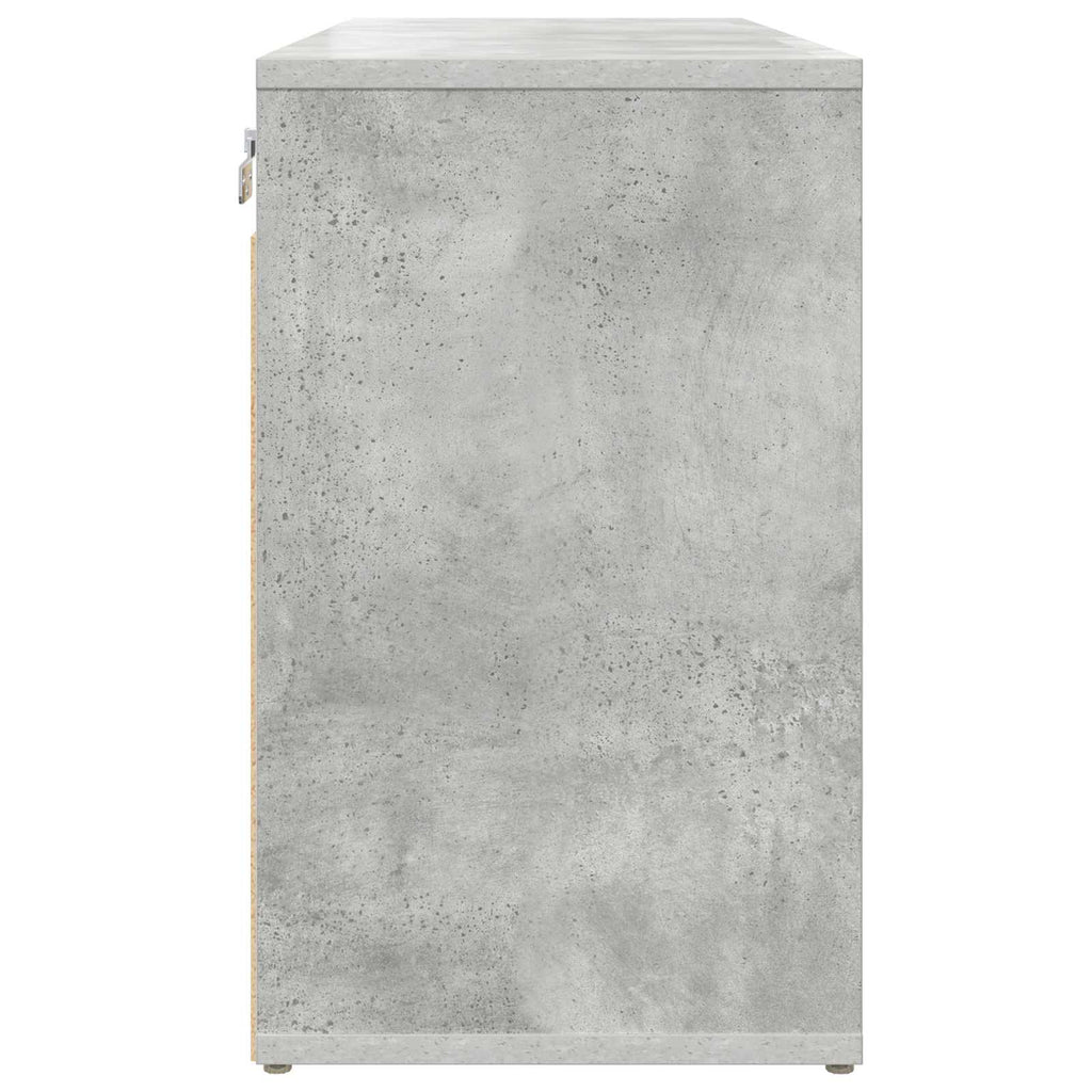 Schuhschrank Betongrau 77,5 x 30 x 51 cm Holzwerkstoff