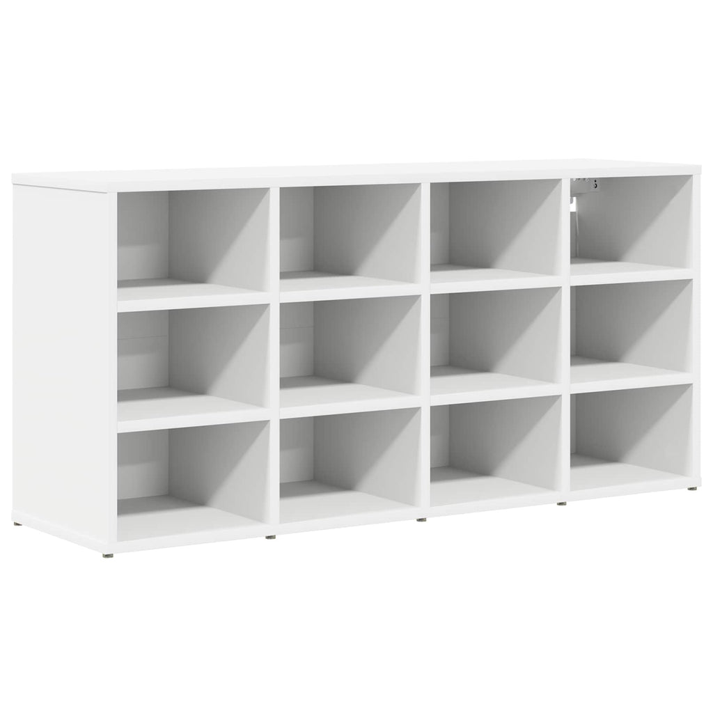 Schuhschrank mit Regal Weiß 103 x 30 x 51 cm Holzwerkstoff