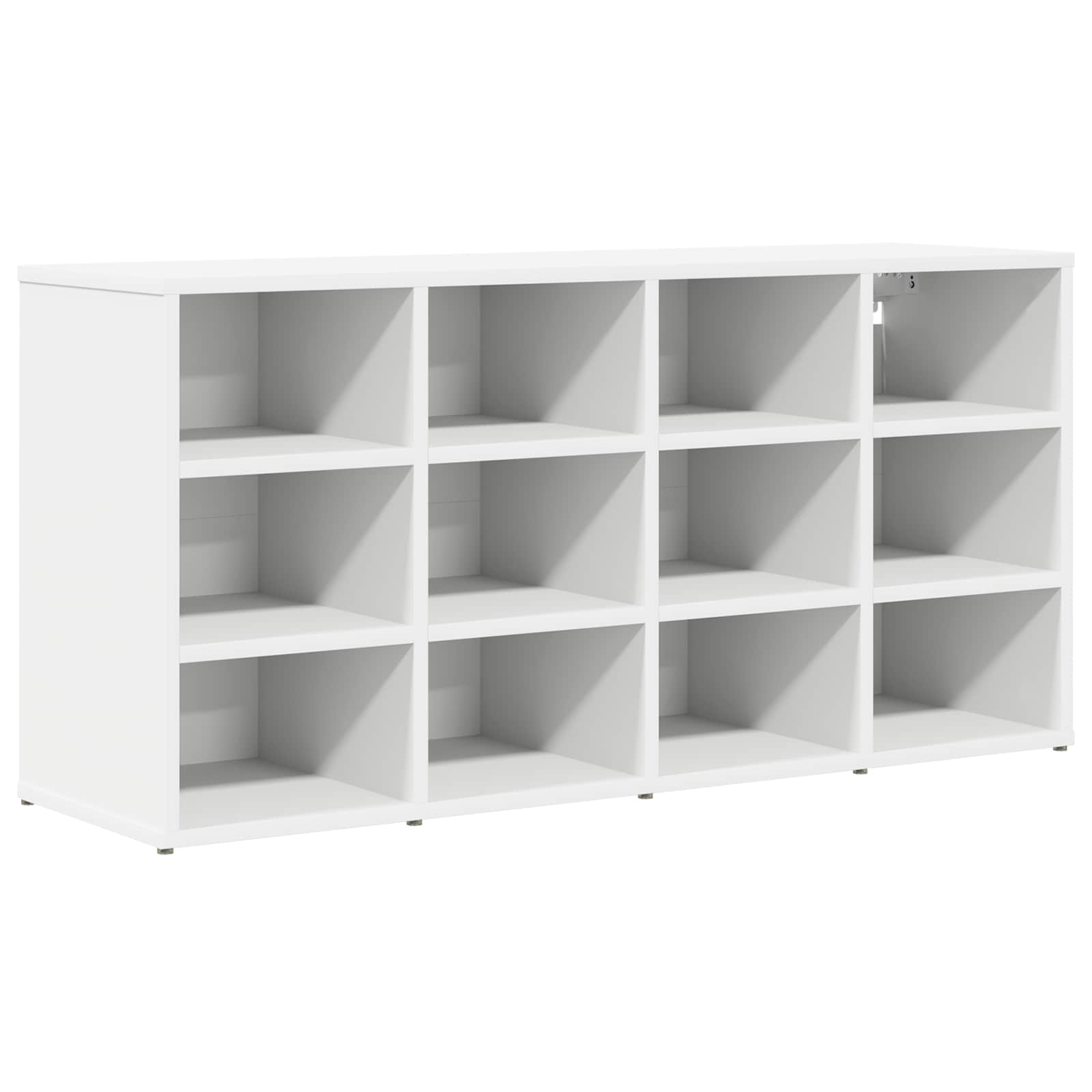 Schuhschrank mit Regal Weiß 103 x 30 x 51 cm Holzwerkstoff