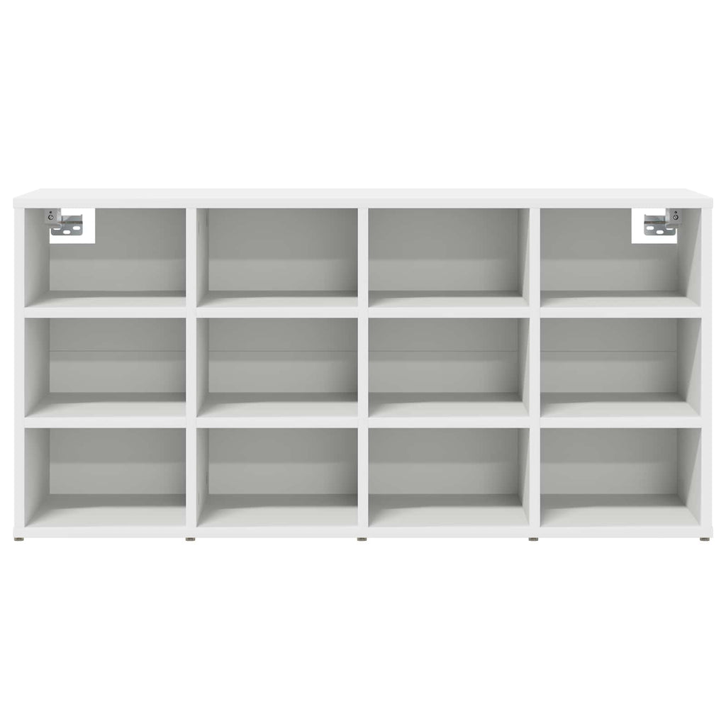 Schuhschrank mit Regal Weiß 103 x 30 x 51 cm Holzwerkstoff