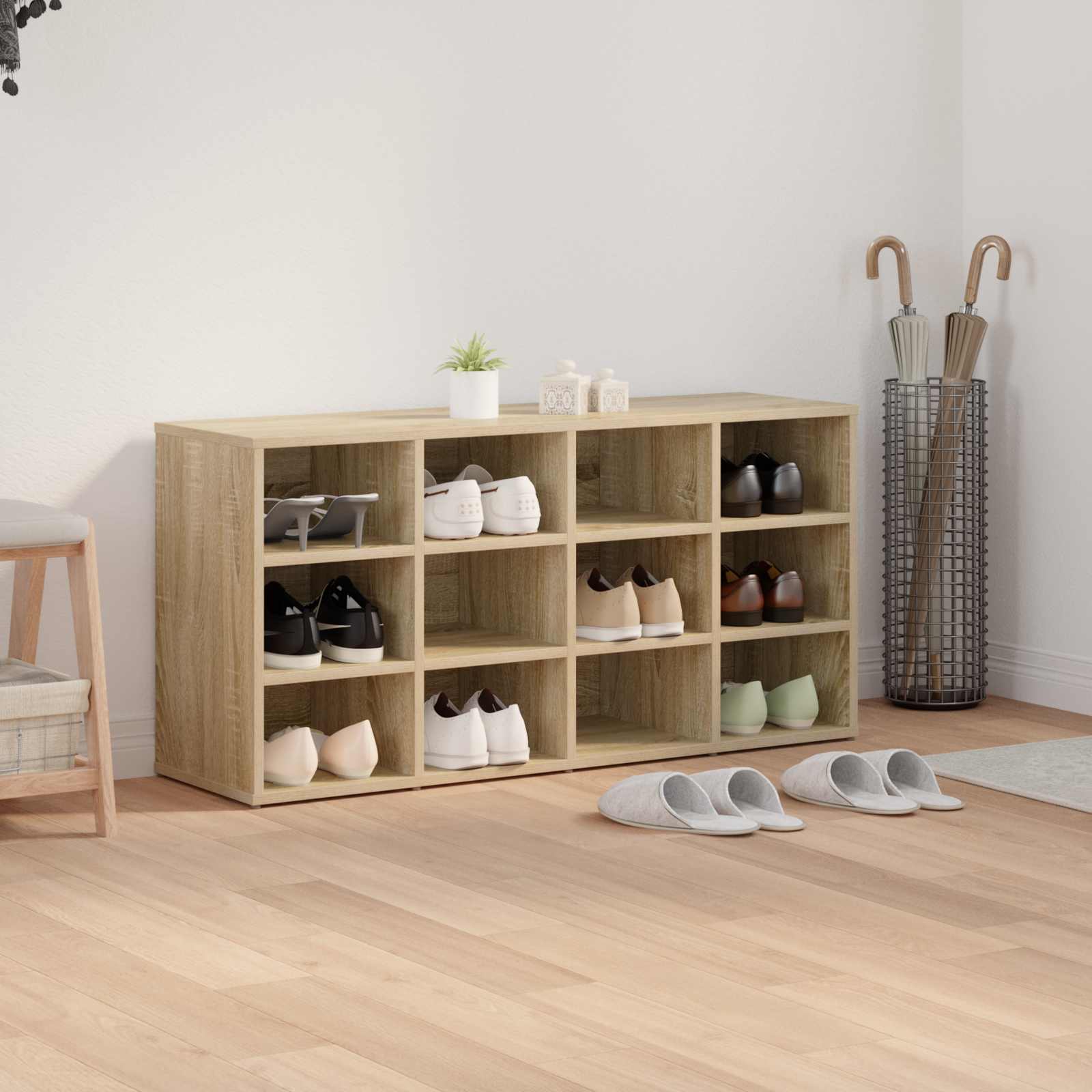 Schuhschrank Sonoma-Eiche 103 x 30 x 51 cm Holzwerkstoff