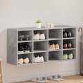 Schuhschrank mit Regal Betongrau 103 x 30 x 51 cm Holzwerkstoff