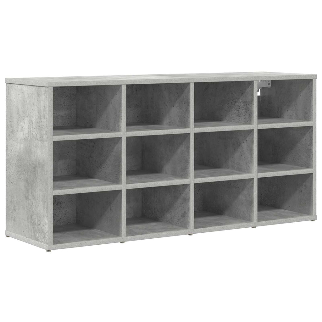 Schuhschrank mit Regal Betongrau 103 x 30 x 51 cm Holzwerkstoff