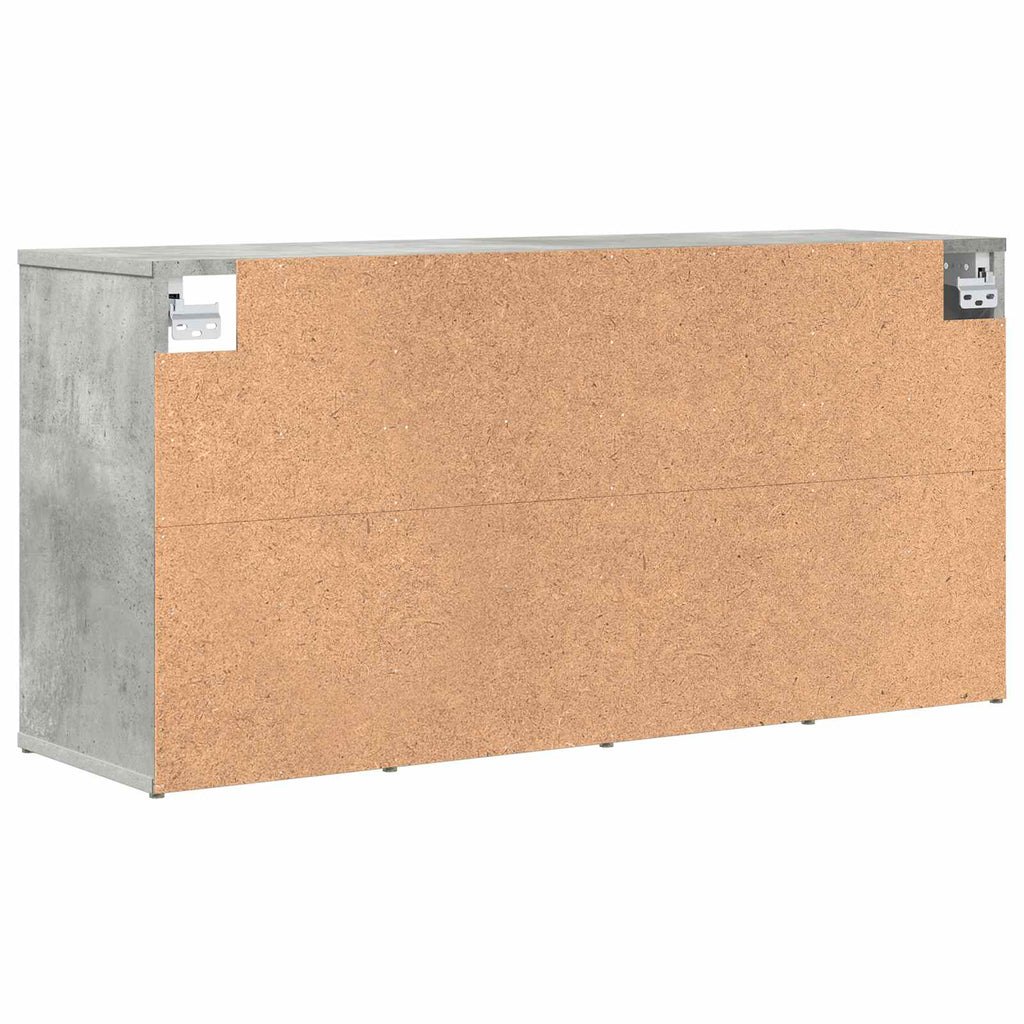 Schuhschrank mit Regal Betongrau 103 x 30 x 51 cm Holzwerkstoff