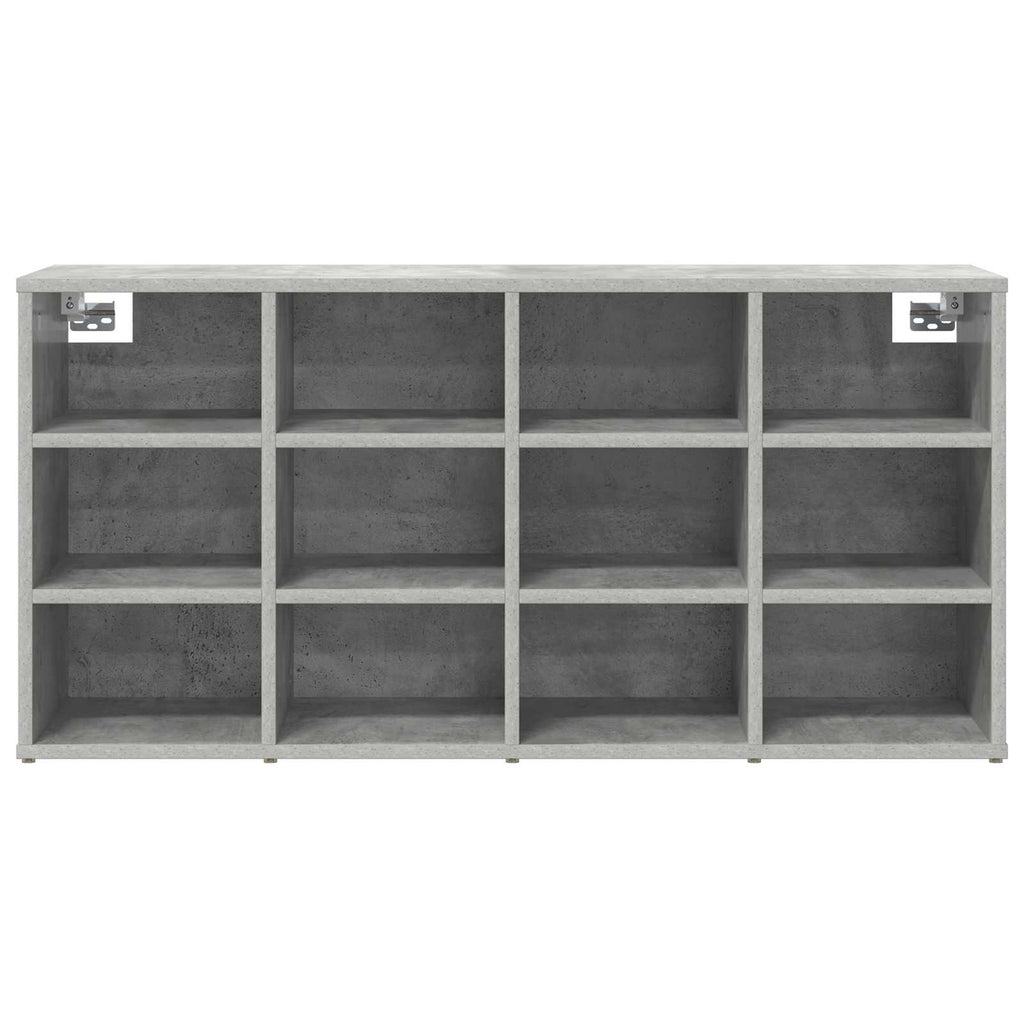 Schuhschrank mit Regal Betongrau 103 x 30 x 51 cm Holzwerkstoff