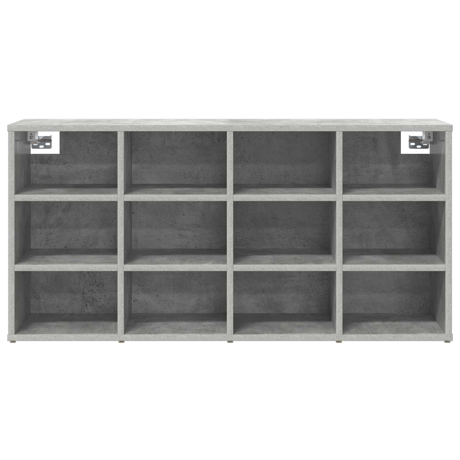 Schuhschrank mit Regal Betongrau 103 x 30 x 51 cm Holzwerkstoff