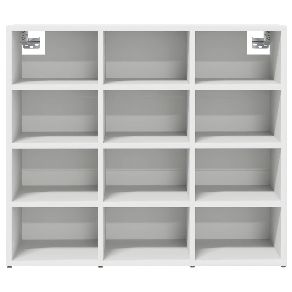 Schuhschrank mit Regal Weiß 77,5 x 30 x 67 cm Holzwerkstoff